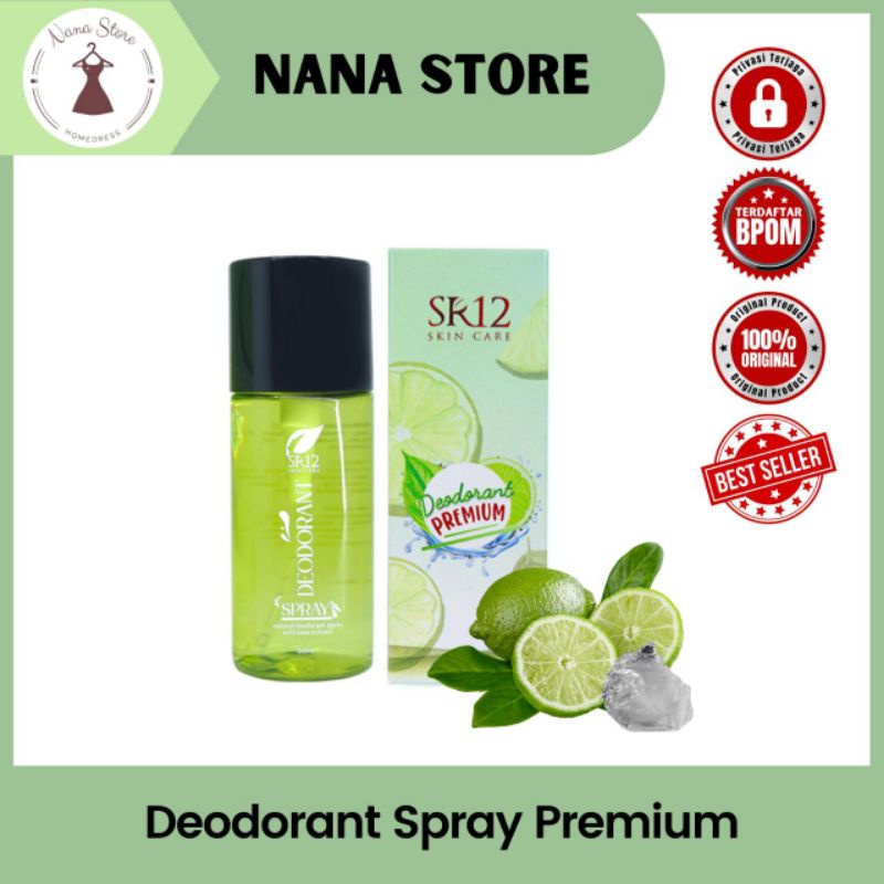 Jual SR12 Deodorant Spray Premium Deodoran Deo Spray Alami Herbal Tanpa