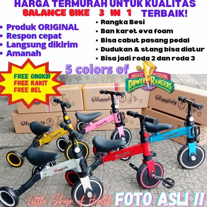 Jual Balance Bike 3 In 1 Sepeda Anak 3 In 1 Merah Rillaarsaka