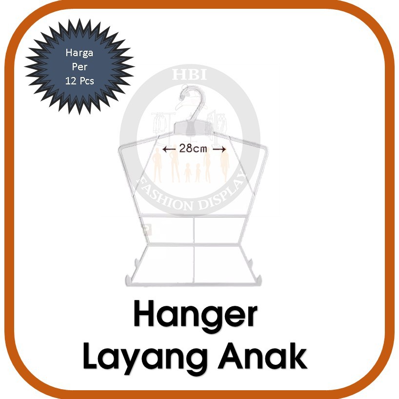 Hanger Baby model Layang Ukuran S Harga per Lusin / Gantungan Baju