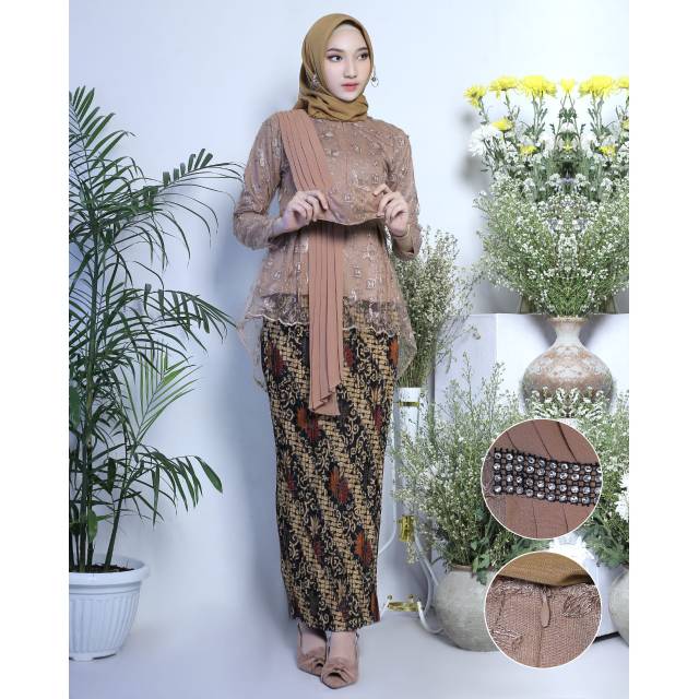 Jual Kebaya Lamaran Coklat / Kebaya Wisuda / Kebaya Seragaman / Kebaya Pesta / Kebaya Penganten | Shopee Indonesia