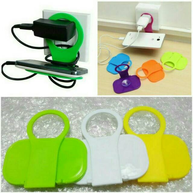 Hanger handphone hp, holder charger hp, gantungan hp Shopee Indonesia