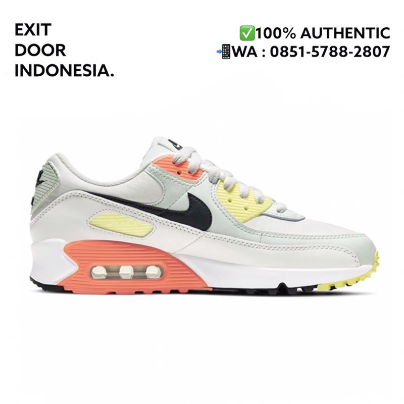 Jual Nike Air Max 90 Summit White / Dark Smoke Grey / Barely Green 100% Authentic | Shopee Indonesia