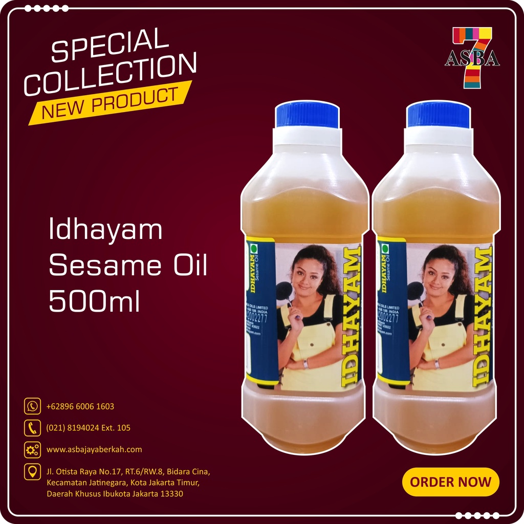 Jual Idhayam Sesame Oil 500ml Shopee Indonesia