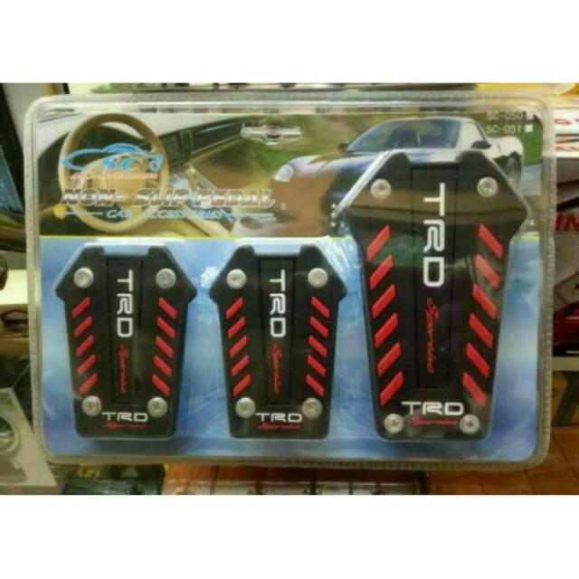 Jual Cover Pedal gas TRD Sportivo hitam merah manual matic Shopee