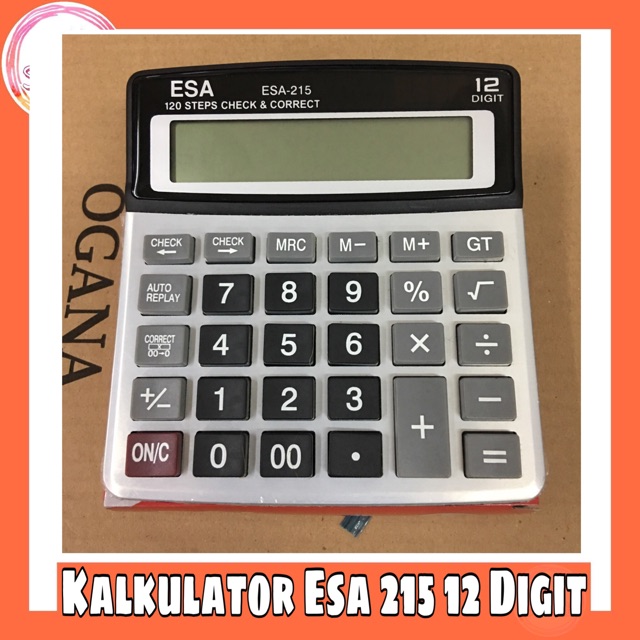 Kalkulator ESA 215 12 Digit Check Shopee Indonesia