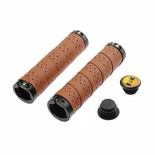 Jual Cs43R Handgrip Kulit Leather Double Lock Coklat Hand Grip Pad Classic Vintage Klasik Sepeda Lipat | Shopee Indonesia