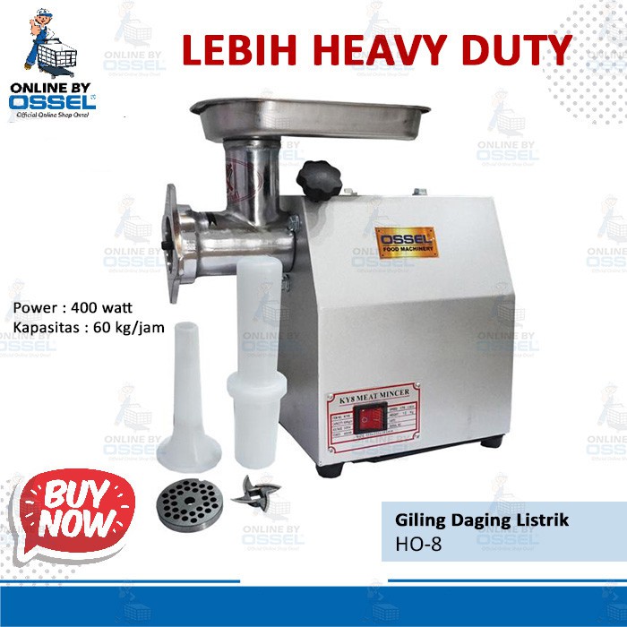 Mesin Penggiling Daging Listrik Giling Daging Elektrik HO8 OSSEL Gilingan Daging Shopee Indonesia
