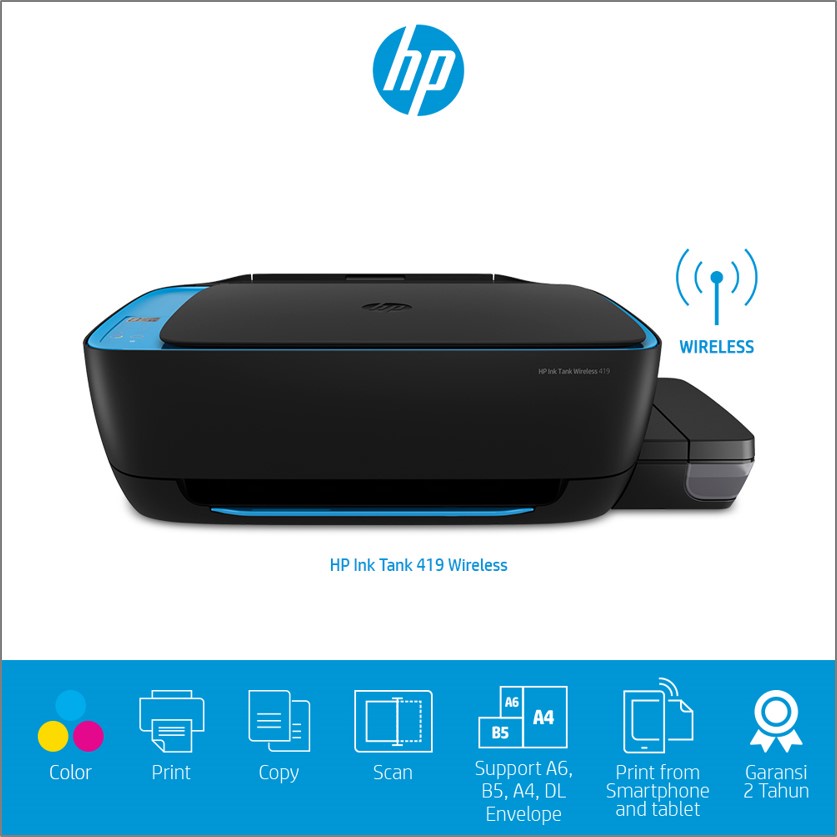 Jual Gramedia Serpong HP Printer Ink Tank Wireless 419 Z6Z97A Print