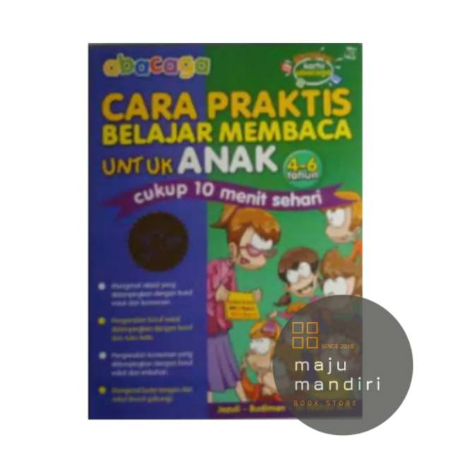 Buku ABACAGA Cara Praktis Belajar Membaca Untuk Anak Usia