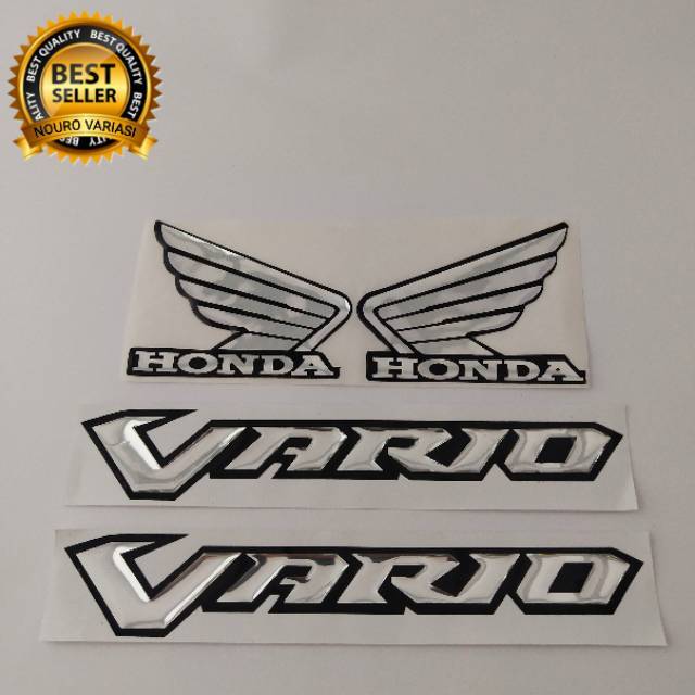 EMBLEM LOGO HONDA SAYAP VARIO 110 125 OLD 2012 2014 FULL SET CROME