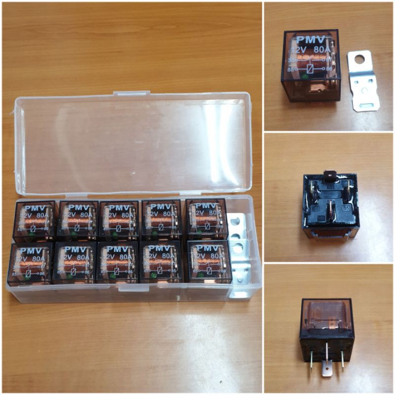 Jual RELAY KLAKSON TRANSPARAN 4 KAKI Indikator LED 12V 80A Shopee