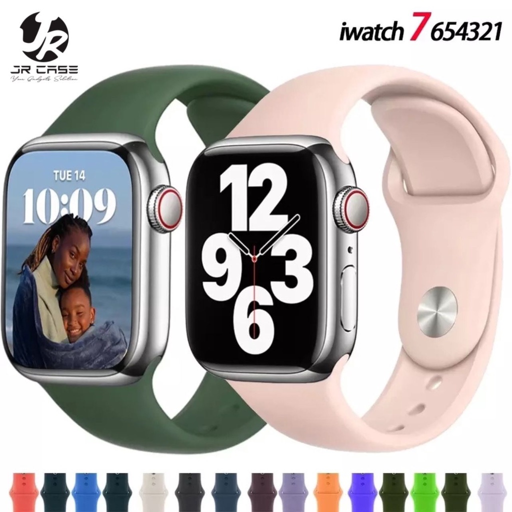 Jual Tali Strap Apple Watch Series 7 41Mm 45Mm 38Mm 40 Mm 42Mm 44Mm Series 1 2 3 4 5 6 Se Strap Sport Band Polos Iwatch Silikon Rubber Case Candy Polos | Shopee Indonesia