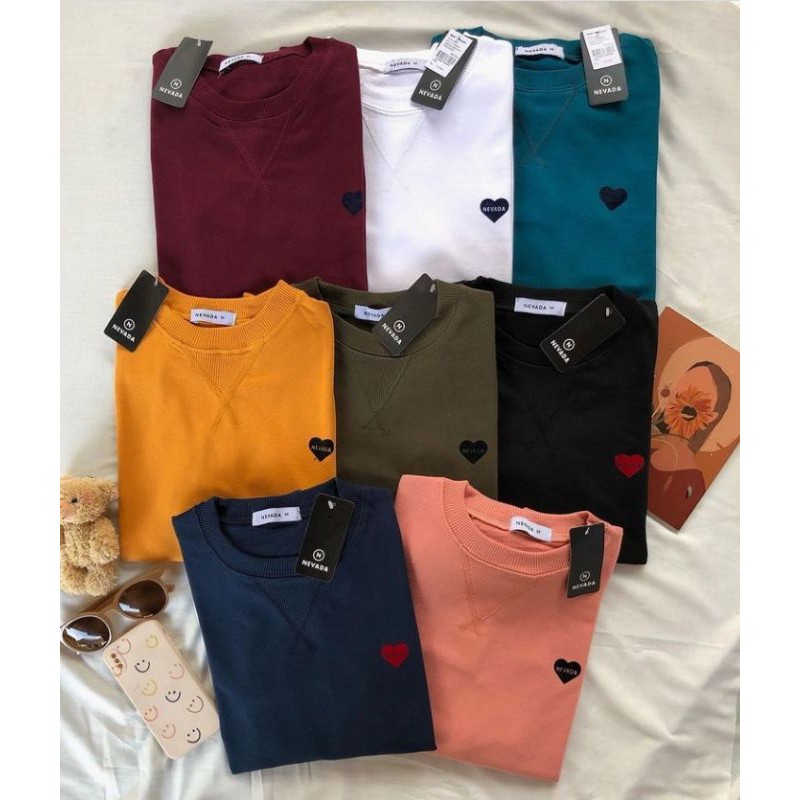 Sweater Nevada Full Hantag Polos Cewe/ pakaian cewe
