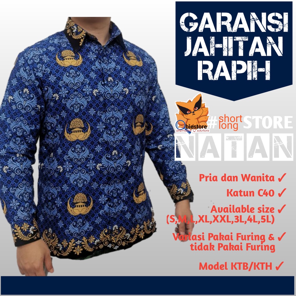 Jual baju korpri pria / baju korpri terbaru 2022 / seragam korpri / seragam pns / batik resmi