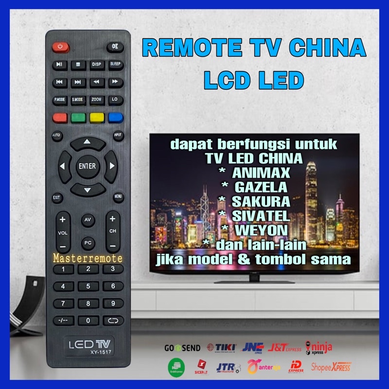Jual REMOT REMOTE TV SAKURA / ANIMAX LED CHINA XY1517 Shopee Indonesia