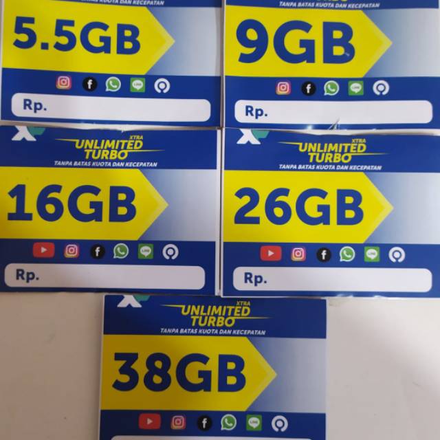 Kartu Perdana XL XTRA COMBO LITE 5,5GB 9GB 16GB 26GB