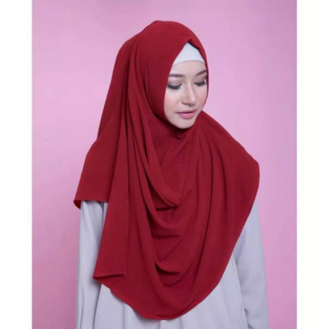 Shopee Jilbab Segi Empat Jumbo Voal Motif