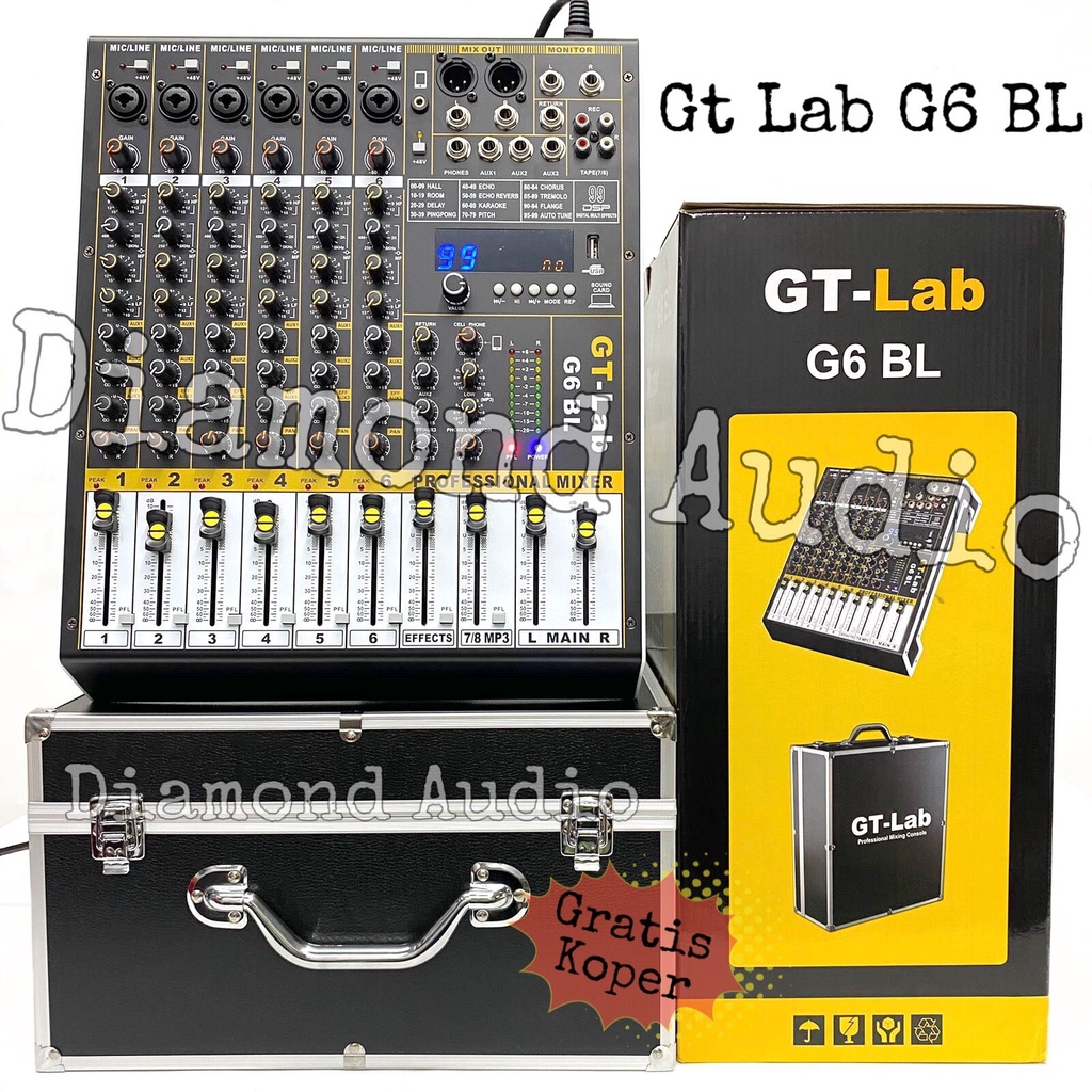 Jual Mixer Audio Rdw Gt Lab G6 Bl Usb Bluetooth Original Mixing 6