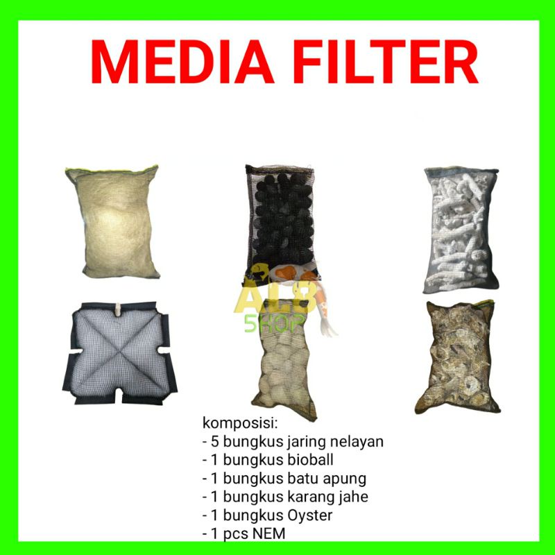 Jual paket media filter untuk ember filter kolam ikan koi Shopee Indonesia