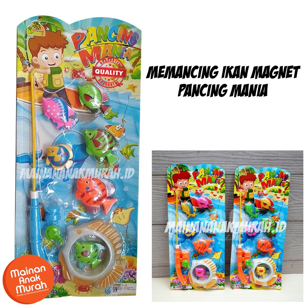 Jual Mainan Memancing Ikan Magnet Pancing Pancingan / Mainan Anak Edukasi Pancing Mania | Shopee Indonesia