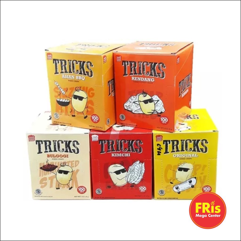 Tricks Potato Baked Crisps Rasa Kimchi / Original / BBQ Biskuit