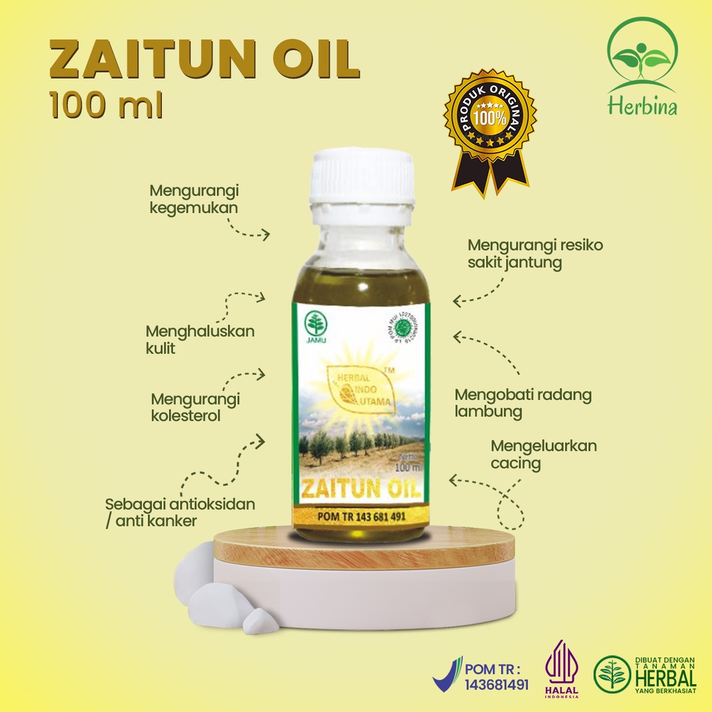 Jual Minyak Zaitun Murni Asli Untuk Diminum Kesehatan / EVOO / Extra Virgin Olive Oil / 100 ml