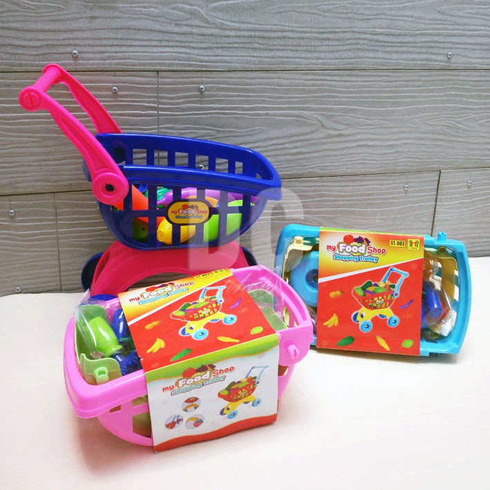 Jual Shopping Trolley Mainan Keranjang Belanja Troli Trolly Supermarket | Shopee Indonesia