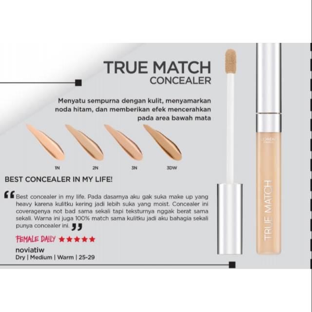 Jual L'oreal True Match Concealer | Shopee Indonesia