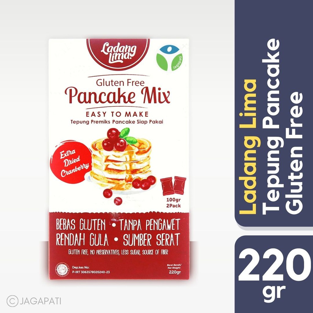 Ladang Lima Tepung Pancake Mix 220gr Bebas Gluten Jagapati