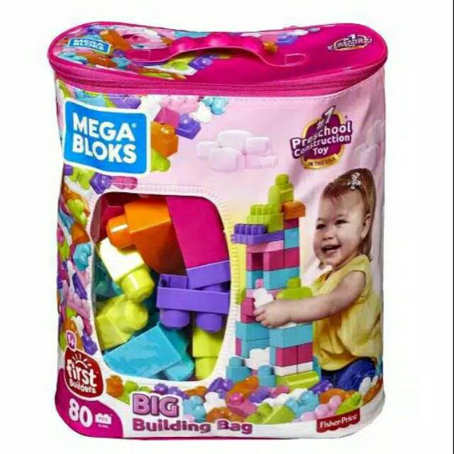 Jual Mega Bloks Fisher Price Big Building Bag 80 Pcs Fisher Price | Shopee Indonesia