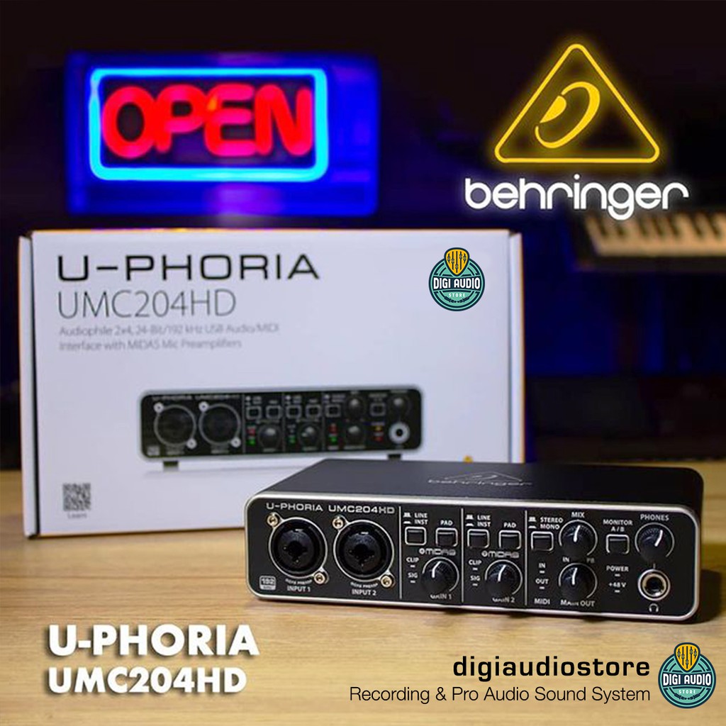 Behringer UMC204HD ( UMC 204 HD ) Soundcard USB Audio Interface with