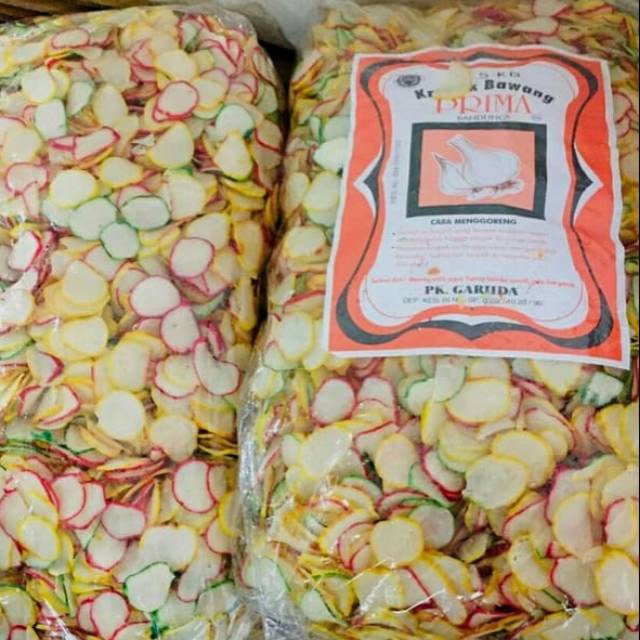 Krupuk bawang kerupuk prima bawang kerupuk warna warni 5kg Shopee