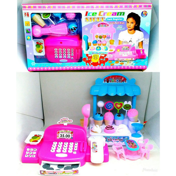 Kasir Kasiran ICE CREAM STORE Cash Register LI 3 Mainan Anak Perempuan Shopee Indonesia