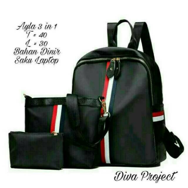 Backpack Wanita Tas Ransel Wanita Tas Cewke Tas Murah Tas Gendong Beranak Tas Beranak 3in1 Lokal