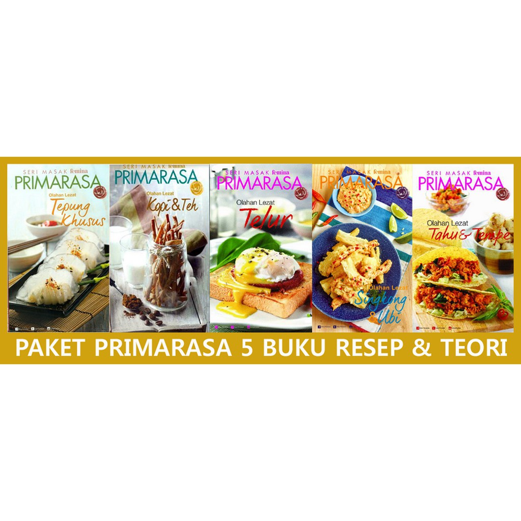 Paket Primarasa 5 Buku Resep & Teori Shopee Indonesia