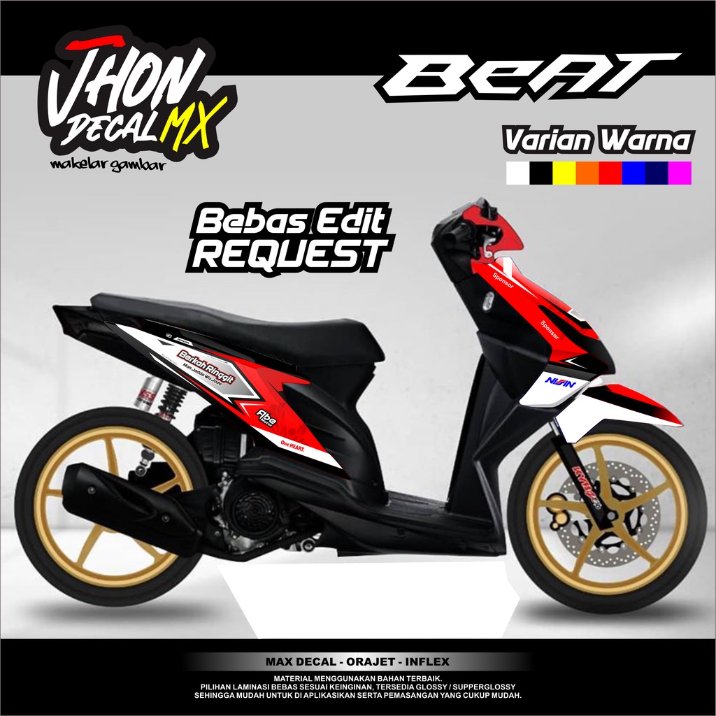 Jual Decal Beat Karbu Road Race Minimalis Keren By JhonDecal BEAT01 Shopee Indonesia
