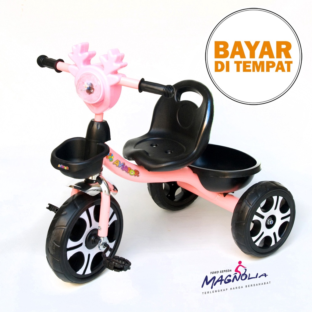 Jual Sepeda Roda Tiga Sepeda Tricycle Aviator Anak 2 -3 Tahun Dengan Lampu Dan Musik Mainan Anak | Shopee Indonesia