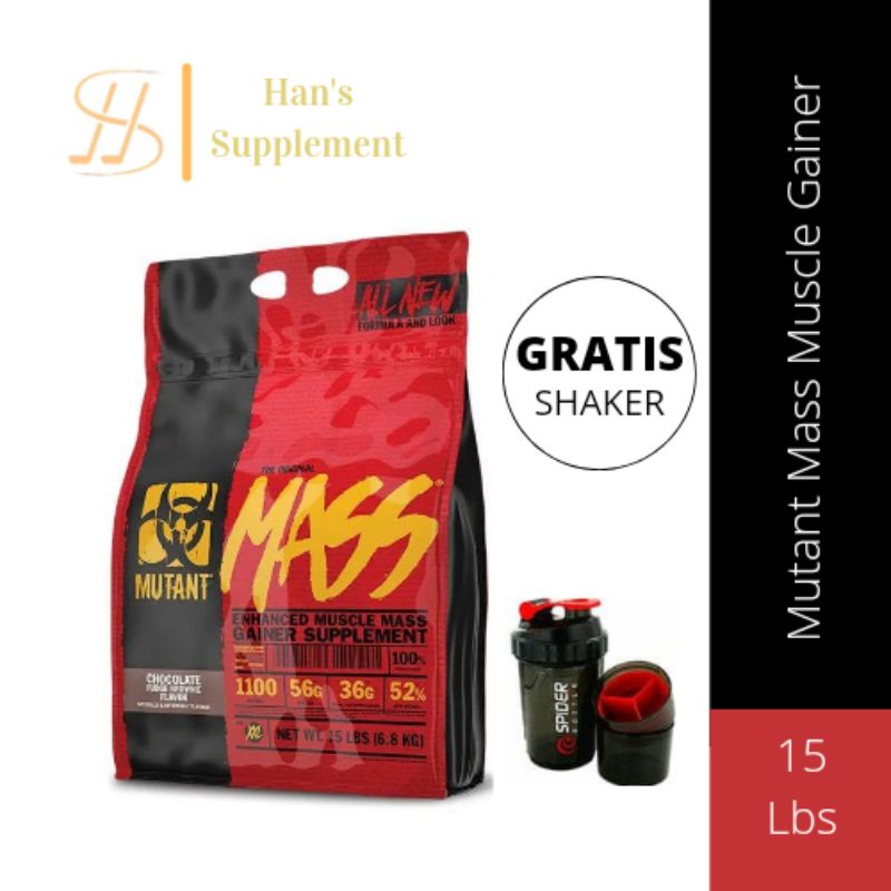 Jual Mutant Mass Muscle Gainer Susu Fitness 15 lbs 6,8 Kg BPOM Whey