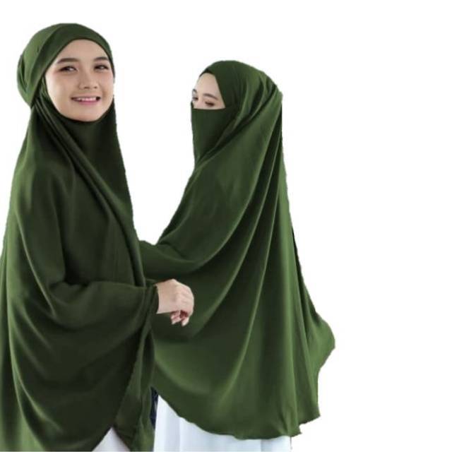 Kerudung Cadar Terbaru French Khimar Meca Hijab Jilbab Bergo Instan