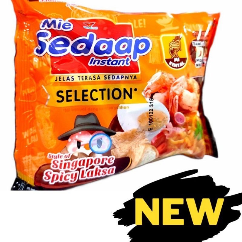 BARU Mie Sedap Laksa Singapore ECERAN SATUAN/ Mie Instant Sedaap Spicy