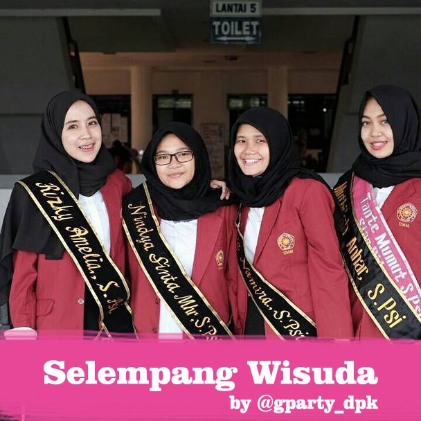 Jual Selempang Wisuda Bordir Gelar Nama Custom / Slendang Wisuda / Sash Wisuda / Salempang Wisuda Untuk Kado Sidang Skripsi Indonesia|Shopee Indonesia