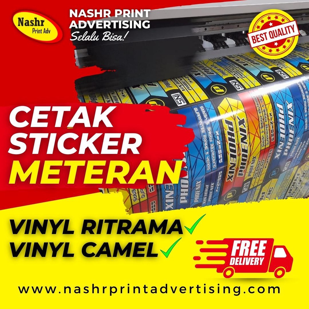 Jual CETAK STIKER METERAN CETAK STIKER VINYL METERAN CETAK STIKER