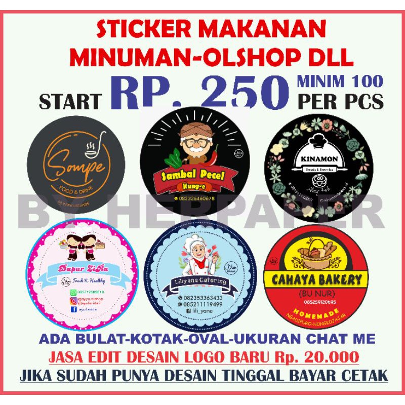 STIKER DAN LOGO PRODUK MAKANAN. STIKER MAKANAN. STIKER STIKER