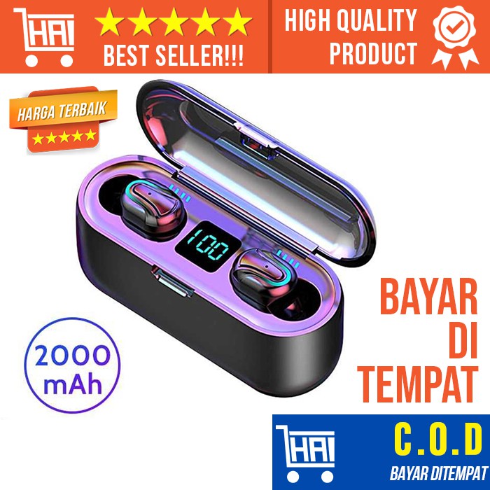 EARPHONE BLUETOOTH 5.0 CHARGING DOCK POWERBANK CHARGER DOCKING HEADSET  WIRELESS HEADPHONE EAR PHONE | Shopee Indonesia