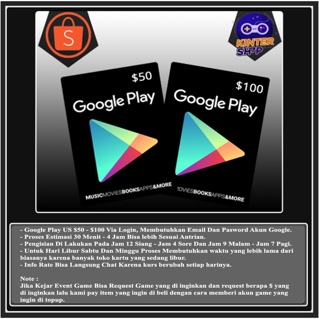 Use a google play gift card to access to the us play store. Google Play Gift Card US $50 - $100 / GPC US $50 - $100 ...