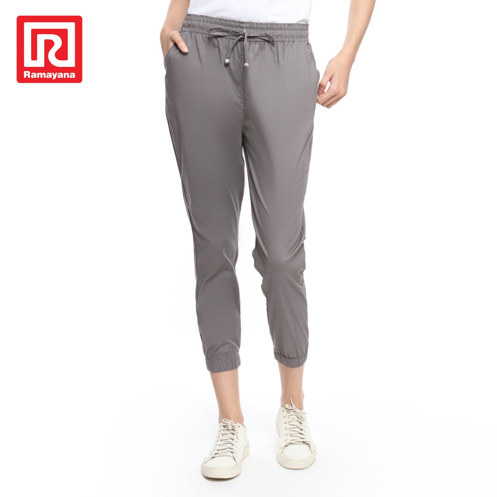 Ramayana Pink By JJ Celana Jogger Wanita Stretch Basic All Size Shopee Indonesia