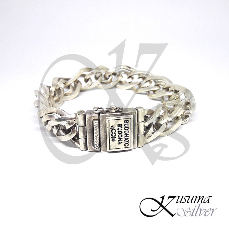 Jual Gelang Bracelet Perak Silver Bali Rantai Crub Lebar Buddha To Buddha Asli 925 | Shopee Indonesia