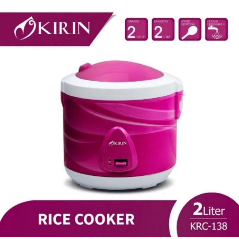 Jual Rice cooker 2 liter Kirin KRC 138 Shopee Indonesia