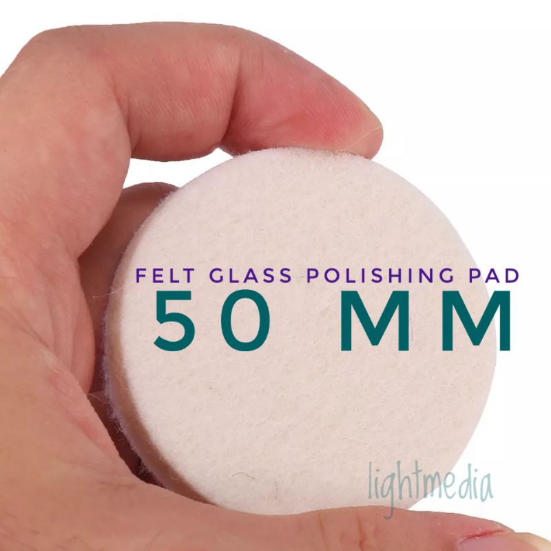 Jual felt glass polishing pad 2 inch / felt glass 50mm Shopee Indonesia
