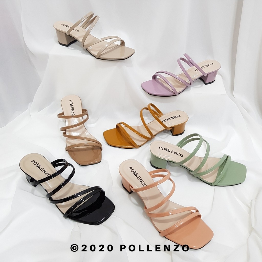 Pollenzo Sandal Wanita Hak Tahu Tinggi 5cm AD502 Shopee